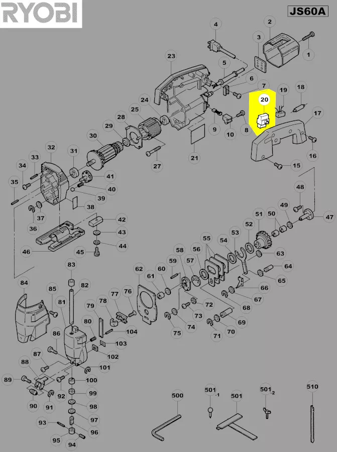 interrupteur réf. 5131017692 Ryobi